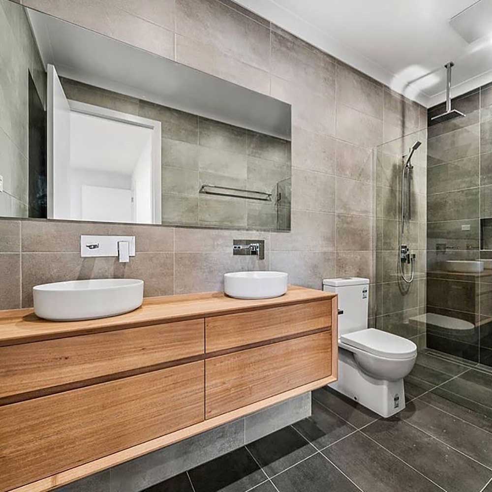 Bathroom: Australian chestnut vanity