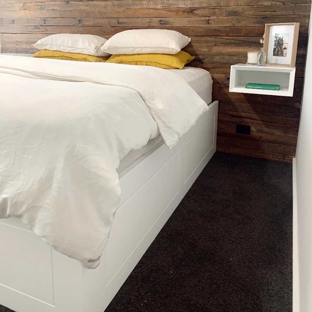 Bedroom: 2 pac white bed with soft close drawers and matching bedsides