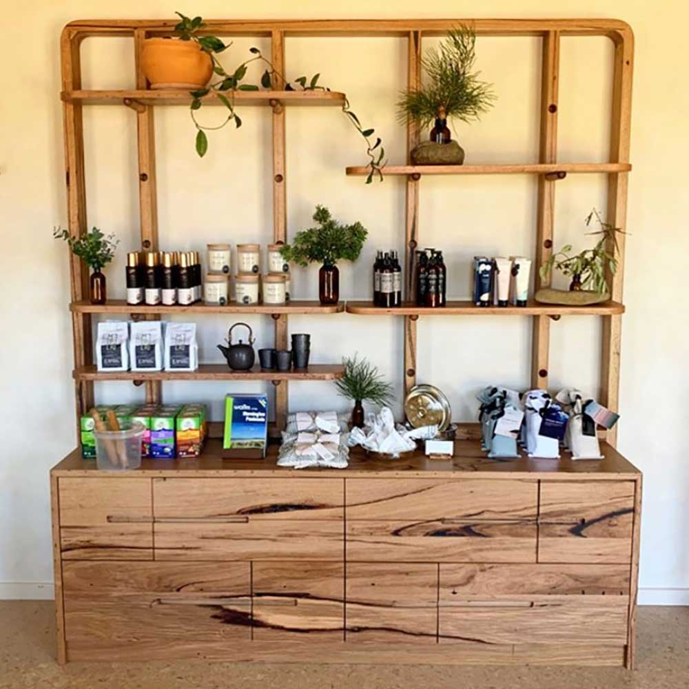 Commercial: Recycled messmate retail shelving unit