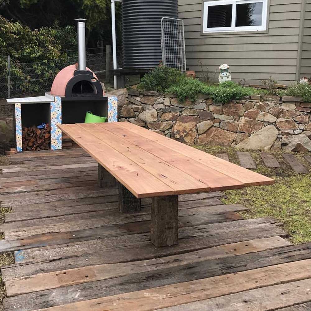 Outdoor: Spotted gum outdoor table