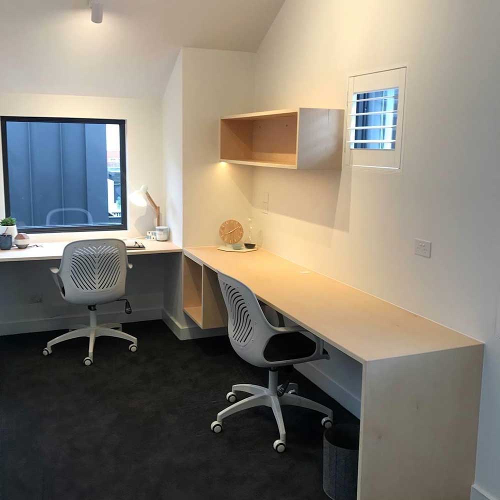 Study: Birch ply home office 