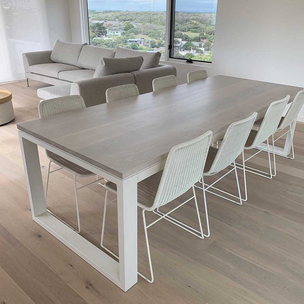 Table: Lime washed American oak dining table