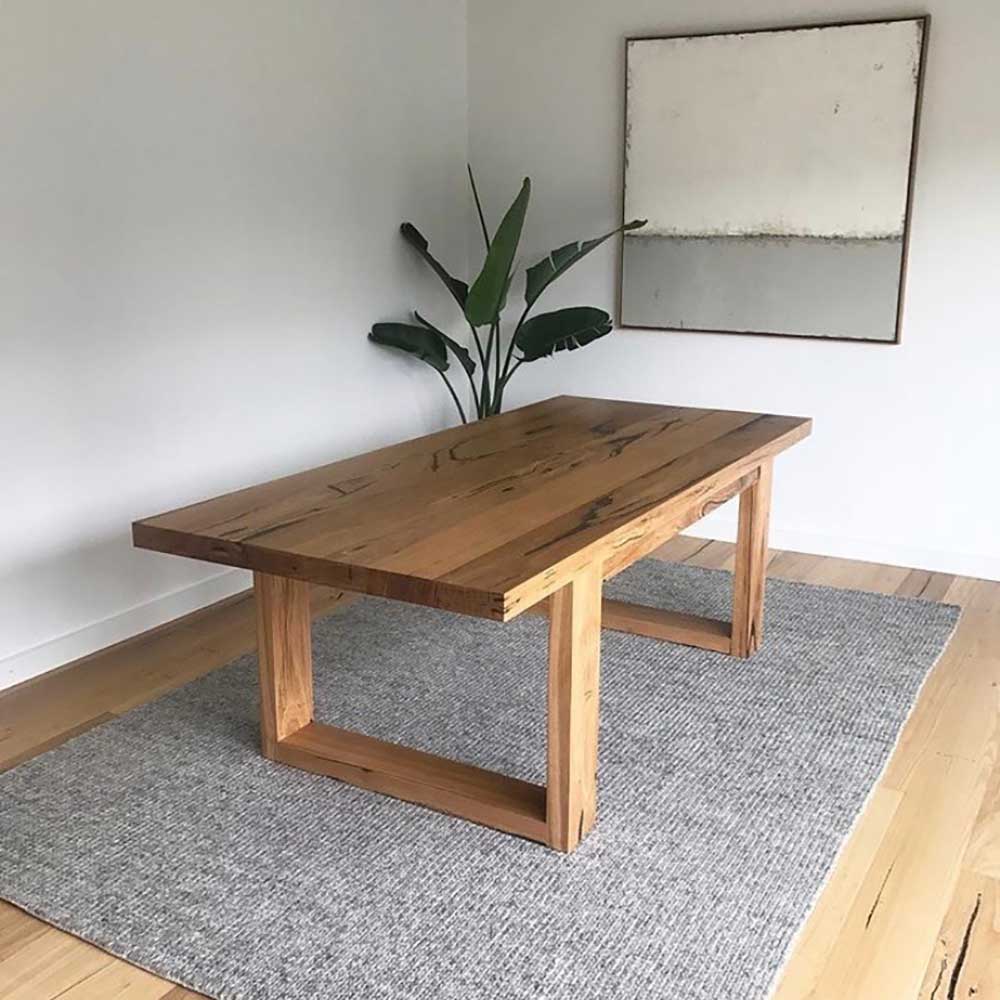 Table: Chunky recycled messmate dining table